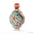 Famille Rose Porcelain Snuff Bottle