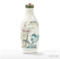Famille Rose Porcelain Snuff Bottle