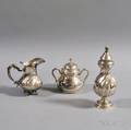 Three Pieces of Continental Silver Tableware