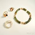 Four Pieces of Mostly 14kt Gold Jewelry