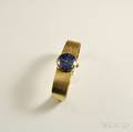 Movado 14kt Gold and Lapis Watch