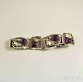 Laurence Foss Arts amp Crafts Amethyst and Sterling Silver Bracelet