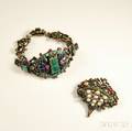 Austrian Gemset Bracelet and Brooch