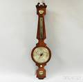 EF Loof Rosewood Veneer Wheel Barometer