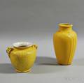 Two Yellowglazed Art Pottery Vessels