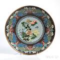 Floraldecorated Cloisonne Charger