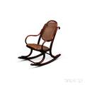 Childs Thonet Childs Bentwood and Caned Rocking Chair