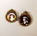 Two French Enameled Portrait Miniatures