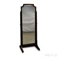 Edwardian Inlaid Mahogany Chevalier Mirror