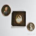 Three Framed Portrait Miniatures
