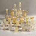 Thirty Pieces of Pressed Colorless Glass