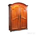 Louis XVstyle Provincial Carved Fruitwood Armoire