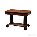 Oak Doublepedestal Library Table