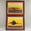 Pair of Framed Elton Bennett Serigraphs