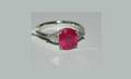 204 18kt 75ct Trillion Cut Diamond and 2 Carat Ruby R