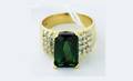 192 18kt Gold and Diamond and 5 ct tw Green Tourmaline