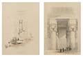 David Roberts Scottish 17961864 Louis Haghe lithographer British 18061885 Two Egyptian Archeological Views Entrance to The G