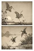Aiden Lassell Ripley American 18961969 Two Fowling Prints Flight Woodcock