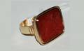 198 Carnelian Intaglio Seal Mounted in 18kt Gold Mount