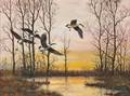 Robert Kennedy Abbett American 19262015 Incoming Snow Geese