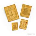 Four Highkarat Gold Commemorative Medallions