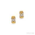 18kt Gold and Diamond Rope Earrings Schlumberger Tiffany  Co