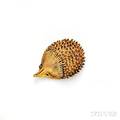 18kt Gold Hedgehog Brooch