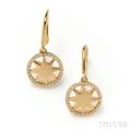 18kt Gold and Diamond Earpendants Paloma Picasso Tiffany  Co