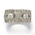 Art Deco Platinum and Diamond Ring