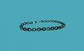 1189 Black Pearls Necklace with white gold clasp AGOP