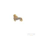 18kt Gold and Diamond Dachshund Charm