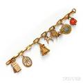 Gold Charm Bracelet one Van Cleef Arpels