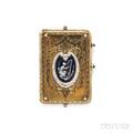 Edwardian 14kt Gold Limoges Enamel and Diamond Compact Tiffany  Co