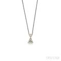 Platinum and Diamond Pendant
