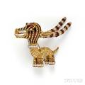 18kt Gold Enamel and Diamond Brooch Aldo Cipullo Tiffany  Co