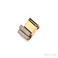 Retro 14kt Bicolor Gold and Diamond Dress Clip Cartier