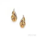 14kt Gold and Diamond Earrings