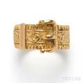 Victorian 18kt Gold Buckle Ring