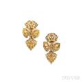 Antique Gold and Diamond Earpendants