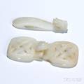 Two Nephrite Jade Belt Buckles