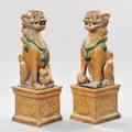Pair of Sancai Foo Lions