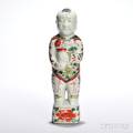 Transitional Wucai Laughing Boy Figure