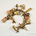 9kt Gold Charm Bracelet