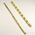 Two 14kt Gold Bracelets