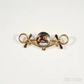 14kt Gold and Crystal Horse Brooch