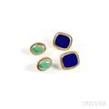 14kt Gold Hardstone Earrings