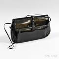 Judith Leiber Black Patent Leather Handbag