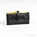 Judith Leiber Black Snakeskin Wallet
