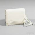 Judith Leiber White Leather Evening Bag