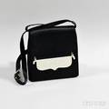 Judith Leiber Black Satin Evening Bag
